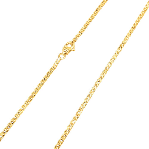 Collier Chaîne maille palmier en or jaune 58 Facettes 35683