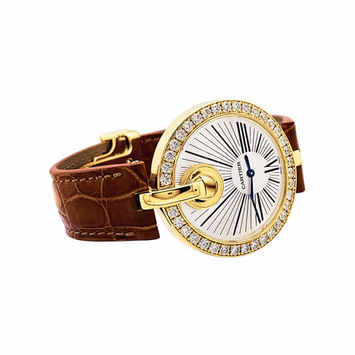 Montre Cartier Captive - Montre en or jaune et diamants 58 Facettes 35694