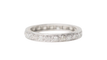 Bague 53 Alliance américaine en platine 850 et diamants, 0,80 ct 58 Facettes 31755