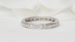 Bague 53 Alliance américaine en platine 850 et diamants, 0,80 ct 58 Facettes 31755