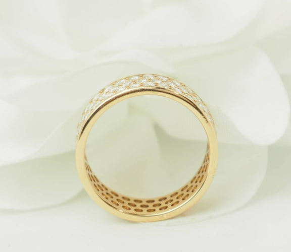 Bague 53.5 Alliance tour complet en or jaune et diamants 1,32 ct 58 Facettes 33441
