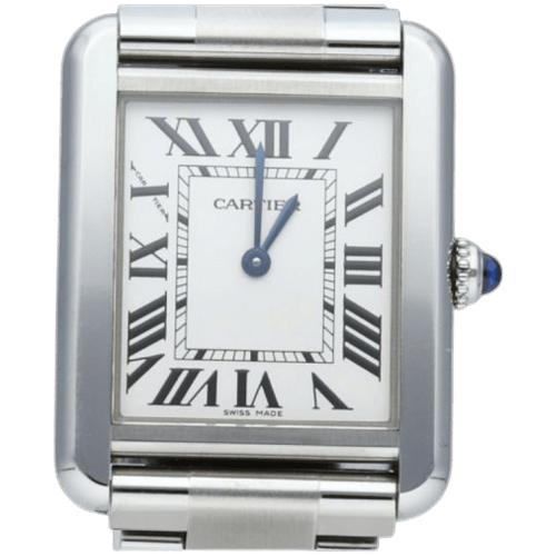 Montre Cartier - Montre Tank Solo en acier 58 Facettes MT47182