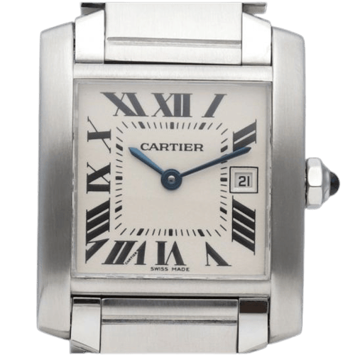 Montre Cartier Tank Française - Montre en acier 58 Facettes MT46795