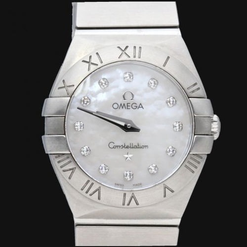 Montre Omega Constellation - Montre femme en acier et diamants 58 Facettes MT46983