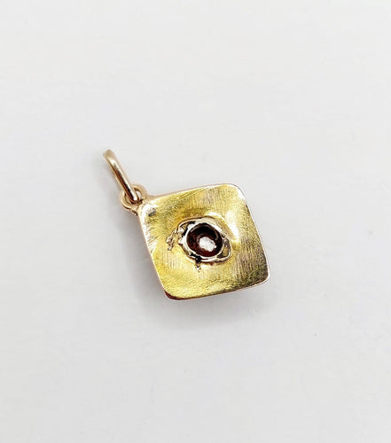 Pendentif Pendentif victorien en or 18k, argent, diamant et émail 58 Facettes A07473