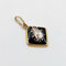 Pendentif Pendentif victorien en or 18k, argent, diamant et émail 58 Facettes A07473