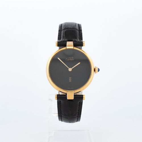 Montre Cartier Must Colisée - Montre LM cadran noir en vermeil 58 Facettes 365