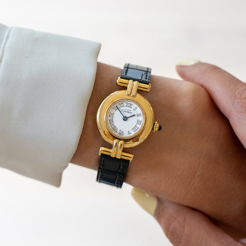 Montre Cartier Must Colisée - Montre en vermeil cadran ivoire 58 Facettes 387