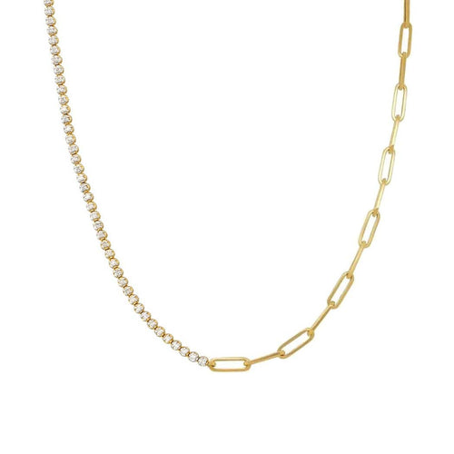 Collier Disco - Collier tennis en or 18K et diamants 58 Facettes GPD1032YG