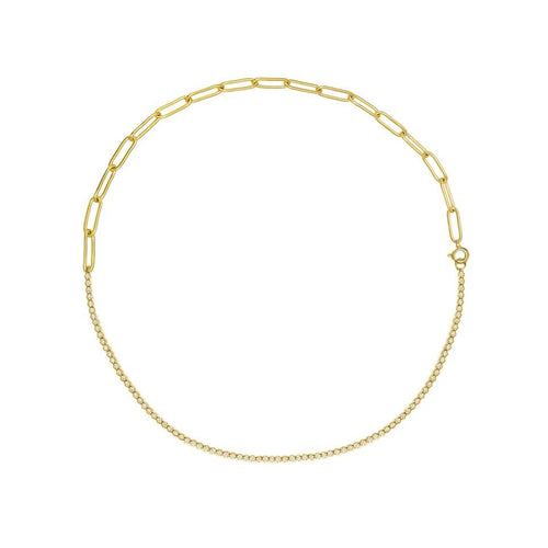 Collier Disco - Collier tennis en or 18K et diamants 58 Facettes GPD1032YG