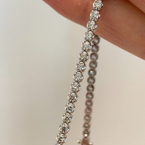 Bracelet Disco - Bracelet tennis en platine et diamants 2,0 ct 58 Facettes GBT1331PT