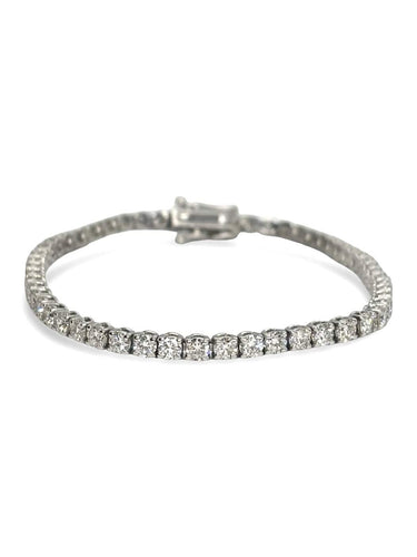 Bracelet Bracelet rivière en or blanc et diamants 3 ct 58 Facettes 1994