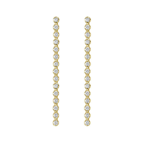 Boucles d'oreilles Aitches Disco - Boucles d'oreilles tennis en or 18K et diamants 58 Facettes GER1341YG