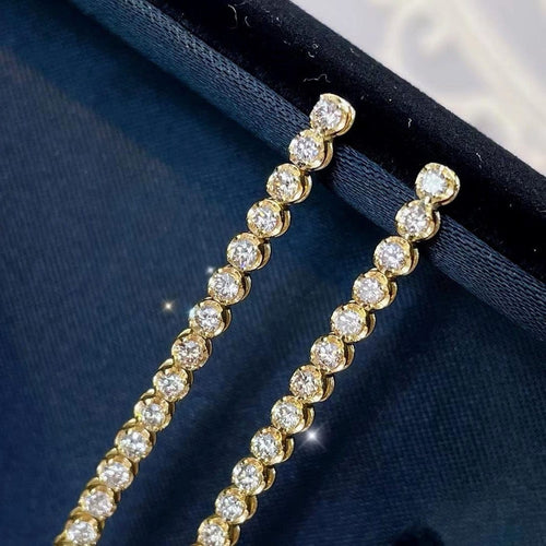 Boucles d'oreilles Aitches Disco - Boucles d'oreilles tennis en or 18K et diamants 58 Facettes GER1341YG