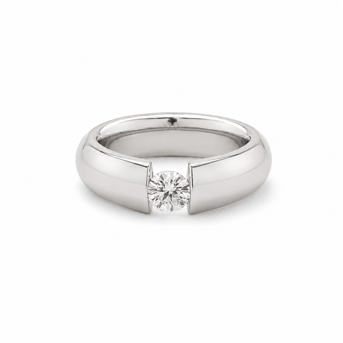 Bague 51 Bague solitaire en or blanc et diamant 0,40 ct 58 Facettes 1.0001720/1