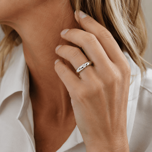 Bague 51 Bague solitaire en or blanc et diamant 0,40 ct 58 Facettes 1.0001720/1