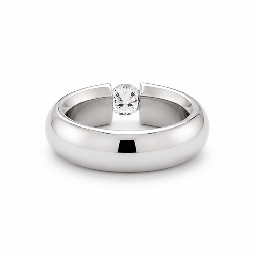 Bague 51 Bague solitaire en or blanc et diamant 0,40 ct 58 Facettes 1.0001720/1