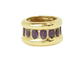 Bague 52 Bague cocktail vintage en or jaune 18 carats, améthystes et diamants 58 Facettes 30990