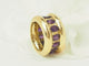Bague 52 Bague cocktail vintage en or jaune 18 carats, améthystes et diamants 58 Facettes 30990