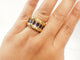 Bague 52 Bague cocktail vintage en or jaune 18 carats, améthystes et diamants 58 Facettes 30990