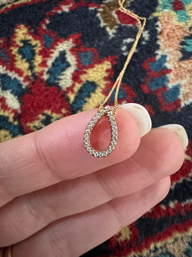 Collier Collier vintage en or rose 18K et diamants naturels 58 Facettes