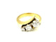 Bague 52 Bague trilogie vintage en deux ors 18K et diamants 58 Facettes VINTAGE BG