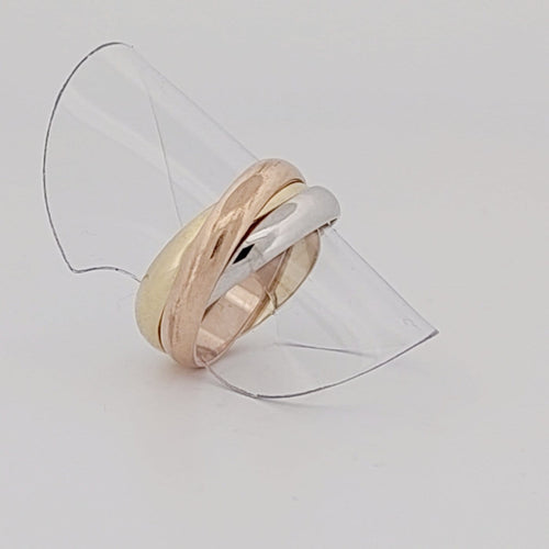 Bague 51 Cartier Trinity - Bague trois ors 58 Facettes 55555