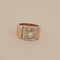 55.5 Bague Tank en or jaune, platine et diamants 58 Facettes 2779489