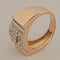 55.5 Bague Tank en or jaune, platine et diamants 58 Facettes 2779489