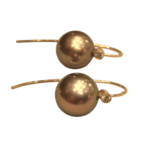 Boucles d'oreilles Boucles d'oreilles en or rose, perles et diamants 58 Facettes TA99