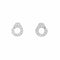 Boucles d'oreilles Dinh Van Menottes - Puces d'oreilles en or blanc et diamants 58 Facettes 35789
