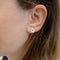 Boucles d'oreilles Dinh Van Menottes - Puces d'oreilles en or blanc et diamants 58 Facettes 35789