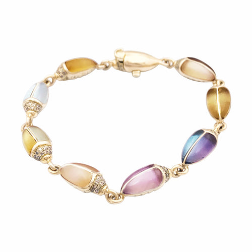 Bracelet Bibi Van Der Velden Mini Scarab Opal Eternity - Bracelet en or rose 58 Facettes 35779