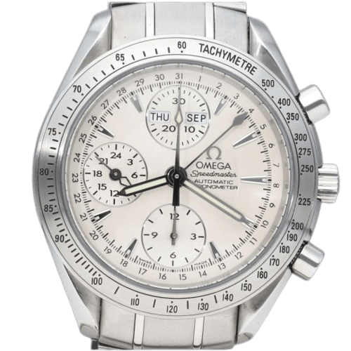 Montre Omega Speedmaster - Montre Day Date chronographe en acier 58 Facettes MT47158