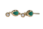 Boucles d'oreilles Boucles d'oreilles anciennes en or jaune, émeraudes colombiennes et diamants 58 Facettes