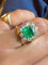 Bague 52 Pompadour - Bague en or jaune, émeraude et diamants 58 Facettes asana