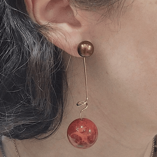 Boucles d'oreilles Boucles d'oreilles en or jaune 18k, corail et perles 58 Facettes T359T60