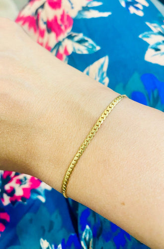 Bracelet Bracelet maille anglaise en or jaune 58 Facettes 20470