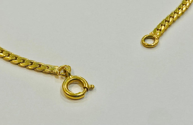 Bracelet Bracelet maille anglaise en or jaune 58 Facettes 20470