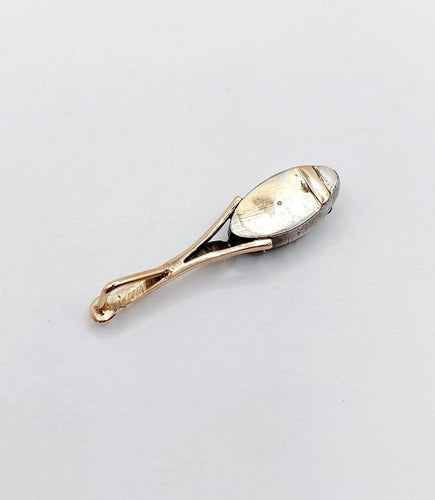 Pendentif Pendentif victorien en or 18k, argent et diamants taille rose 58 Facettes A07345