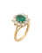 Bague 55 Marguerite - Bague en or jaune, émeraude et diamants 58 Facettes pp,