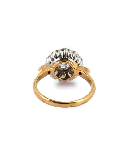 Bague 54 Marguerite - Bague en or jaune, or blanc et diamants 58 Facettes ,mmmm