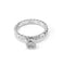 Bague 51.5 Chopard Ice Cube - Bague solitaire en platine et diamant 58 Facettes DV-ICE.SOLO