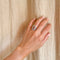 Bague 53 Bague marguerite en or blanc avec saphir rose et diamants 58 Facettes