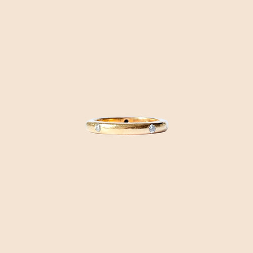 Bague 52 Alliance - Bague en or jaune et diamants 58 Facettes