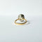 Bague 54 Bague marguerite en or jaune et gris, saphir jaune et diamants 58 Facettes