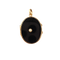 Pendentif Pendentif médaillon porte-souvenir en or jaune, onyx et perle 58 Facettes