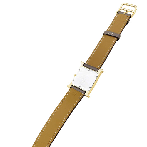 Montre Hermès Heure H - Montre en plaqué or et acier 58 Facettes 35492