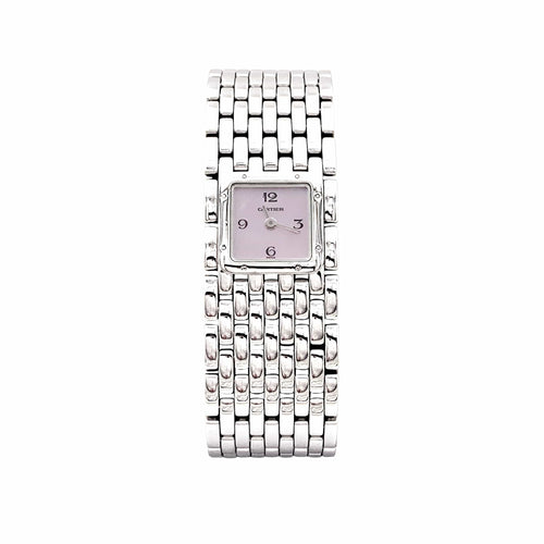 Montre Cartier Panthère Ruban - Montre manchette en acier et nacre 58 Facettes 35616