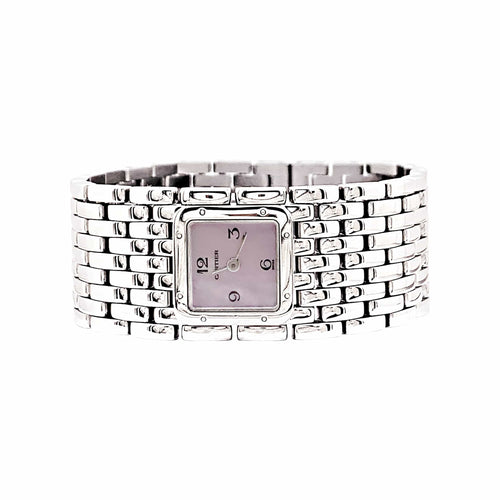 Montre Cartier Panthère Ruban - Montre manchette en acier et nacre 58 Facettes 35616